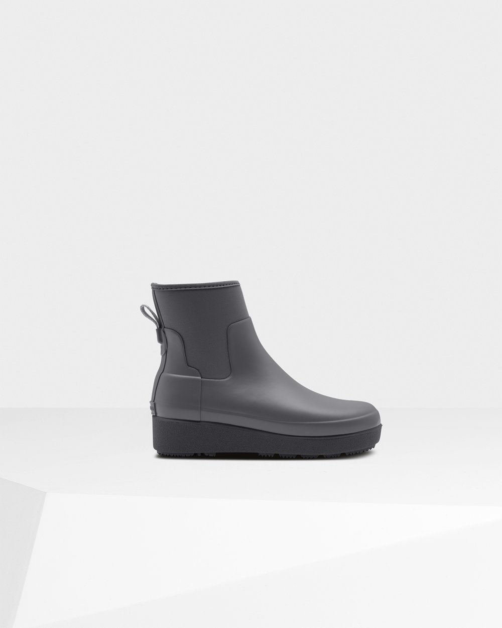 Women Hunter Refined Slim Fit Neoprene Chelsea | Creeper Boots Grey | NZ-90548-IFMV